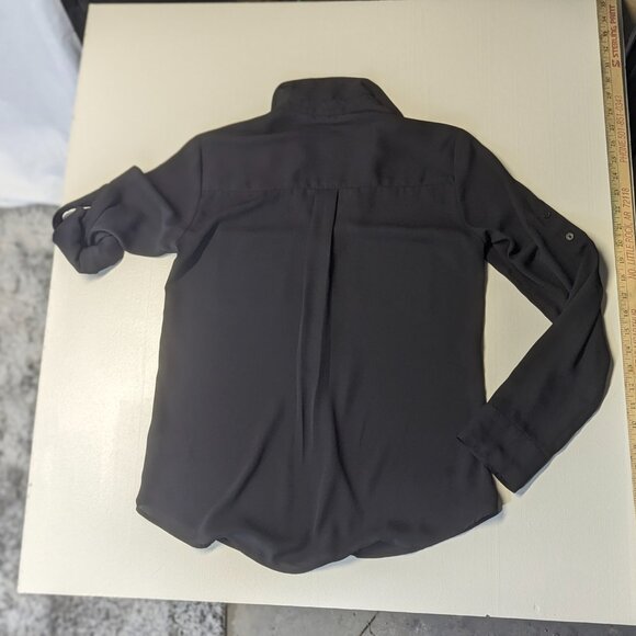 Express Size Small Black Button Down - Picture 3 of 12